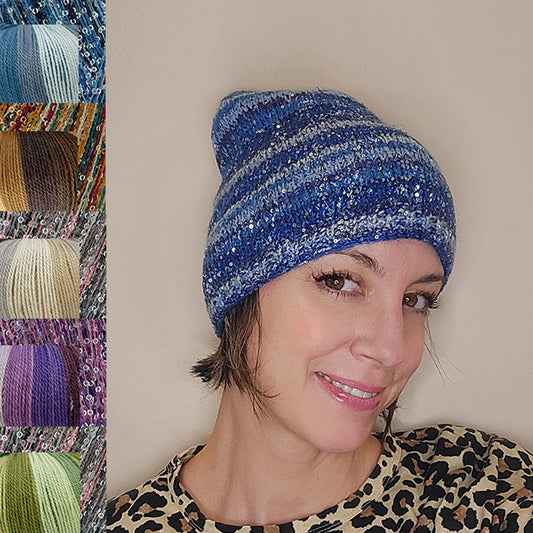 Sensitive Sparkle Hat {knit kit}